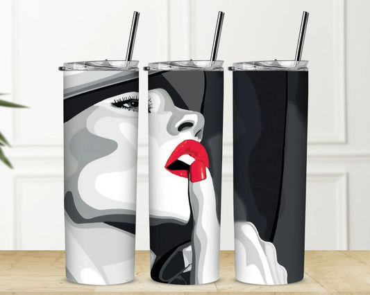 Red Lips & Nails Sublimated Tumbler 20 Oz